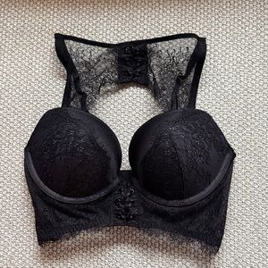 Victoria's Secret Black Lace Push-Up Bra